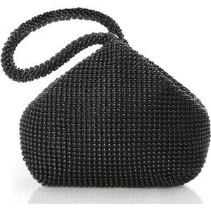 Women's Rhinestone Clutch Evening Bags Sparkly Glitter Triangle Purse for Party